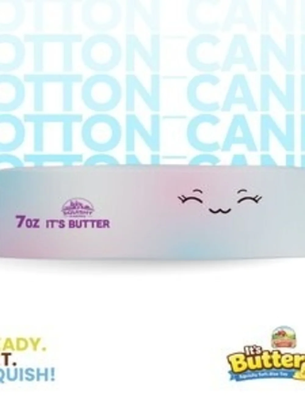 Squishy Farms It's Butter 2.0 Squeeze Toy, Cotton Candy Scent
